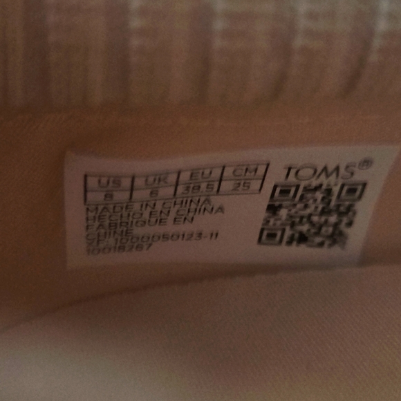 TOMS Resident Slip-On Canvas Sneaker Shoes Dusty Peach Sz 8 US NEW - Picture 6 of 7